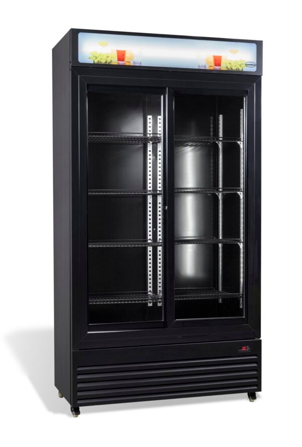 RÉFRIGÉRATEUR AVEC PORTES COULISSANTES EN VERRES BEZ-780 SL NOIR